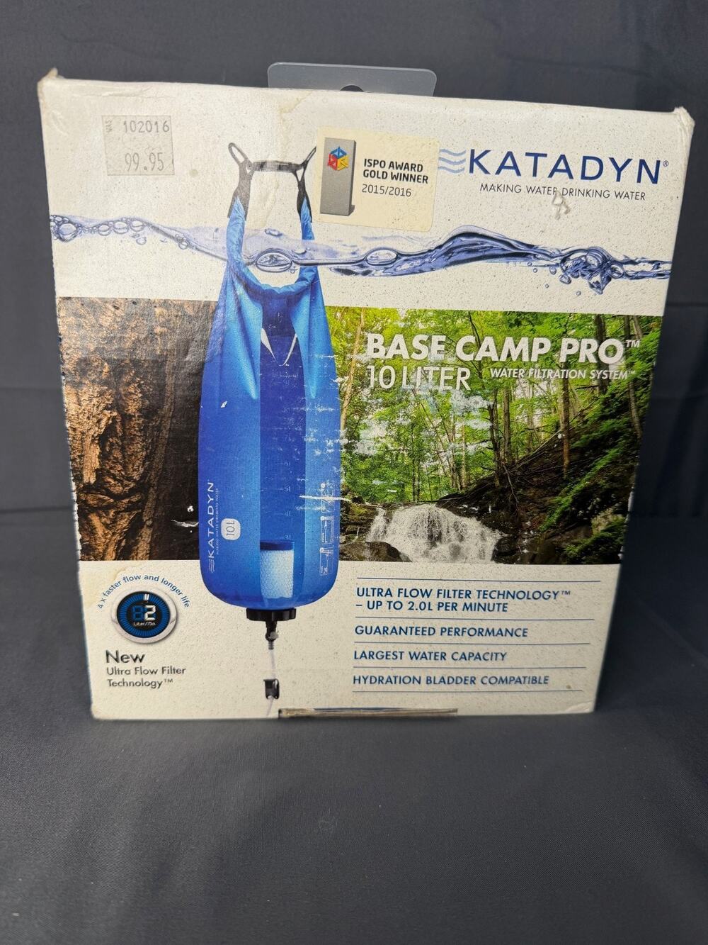 Katadyn Base Camp Microfilter Portable Bag Water Filter Blue 10 L NIB Sealed